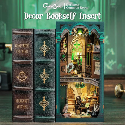 CUTEBEE Book Nook Kit, DIY Booknook Miniature House Tiny House 3D Wooden Puzzle - Image 2