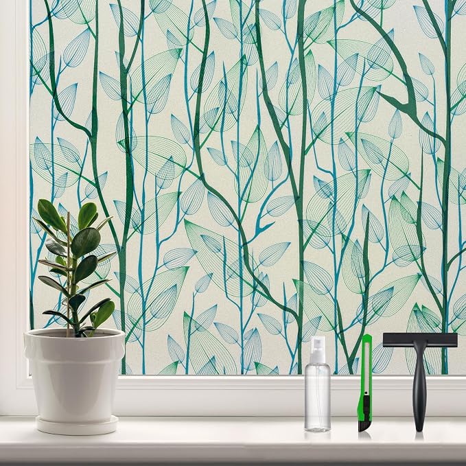 DKTIE Window Film Privacy with Installation Tools, Decorative Stained Glass by Dktie
