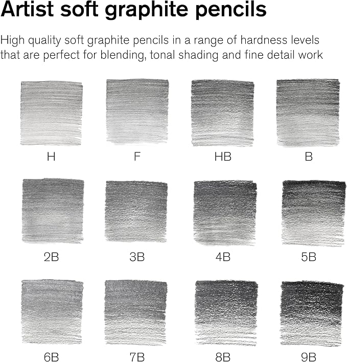 Winsor & Newton Studio Collection Artist Pencils, Graphite Pencils - Image 3
