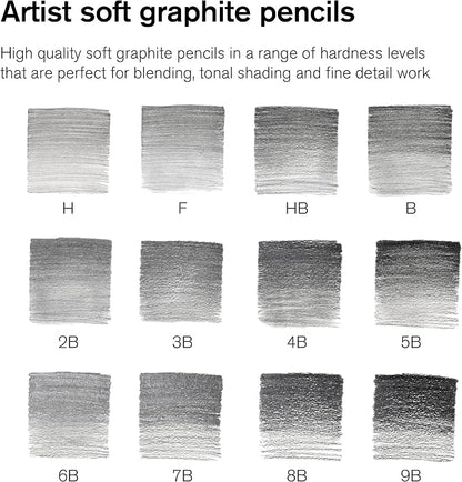 Winsor & Newton Studio Collection Artist Pencils, Graphite Pencils - Image 3