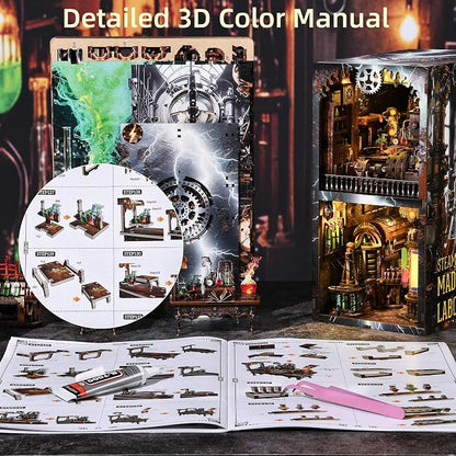 Book Nook Kit, Steampunk DIY Booknook Kits - Image 5