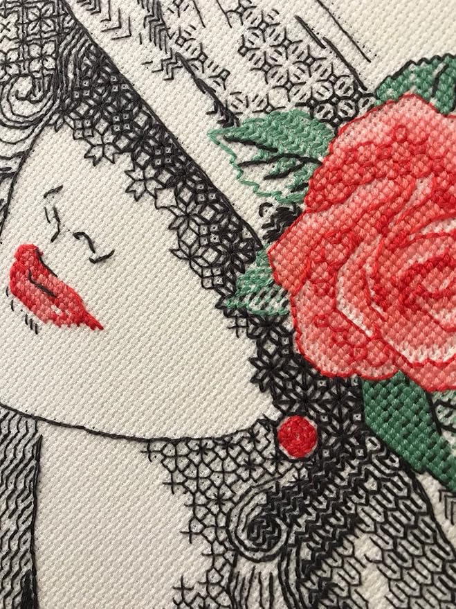RIOLIS - Mysterious Rose 1887, Cross Stitch Kits 8¼" x 11¾", Cross Stitch Kits - Image 6