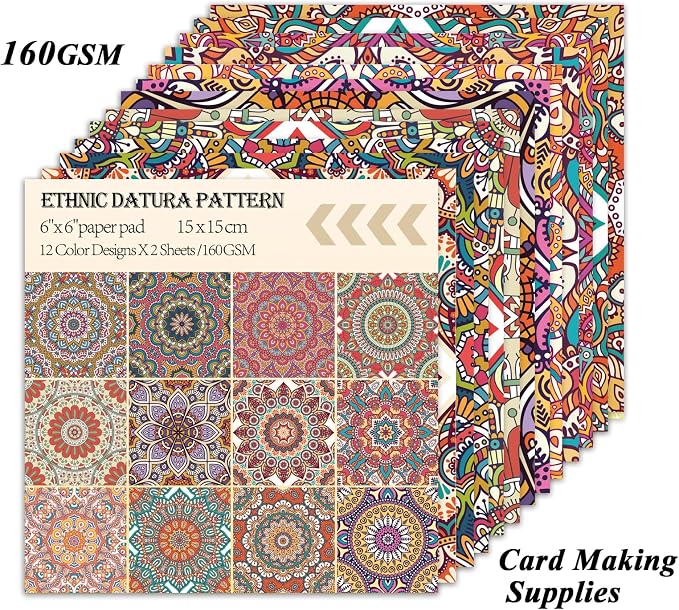 24 Sheets 12 Designs Scrapbook Paper Pad, Scrapbooking DIY Decorative - Image 3