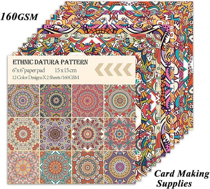 24 Sheets 12 Designs Scrapbook Paper Pad, Scrapbooking DIY Decorative - Image 3