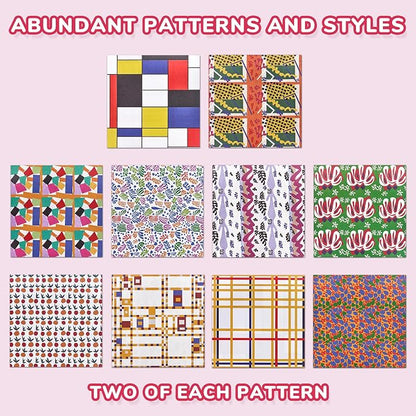 Origami Paper 6x6 Inches, 50 Sheets, Vintage Masterpiece & Impressionist Art - Image 8