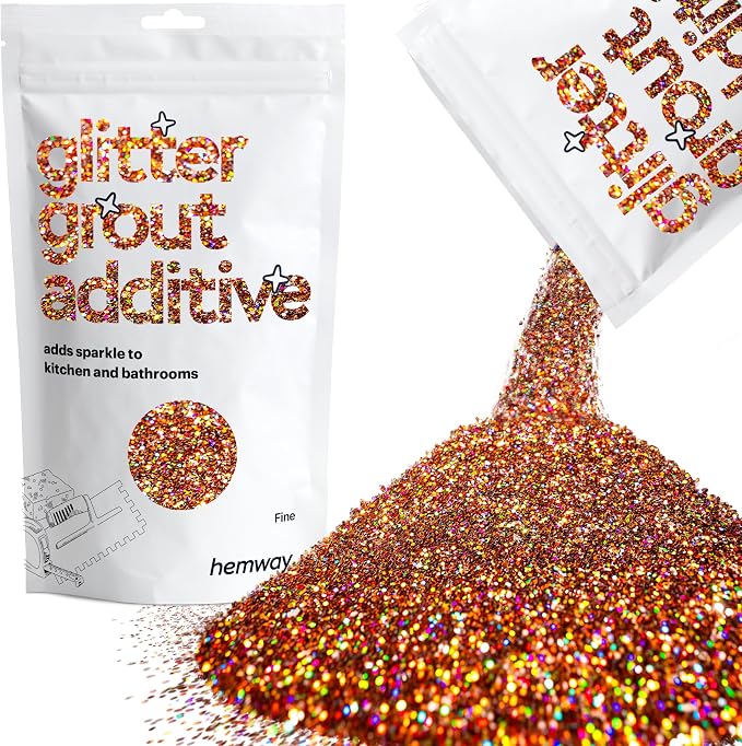 Hemway Glitter Grout Additive add Sparkle to Mosaic Tiles, Wet Rooms, Tiled by Hemway