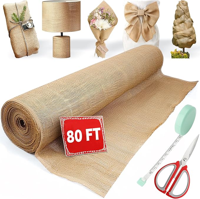 40“ x 80/160 Feet Burlap Roll Multipurpose Burlap Tree Wrap High Density Jute by Unknown