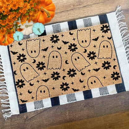 Halloween Stencils for Door Mats Welcome Skeleton Doormat Stencils Boo Spooky - Image 5