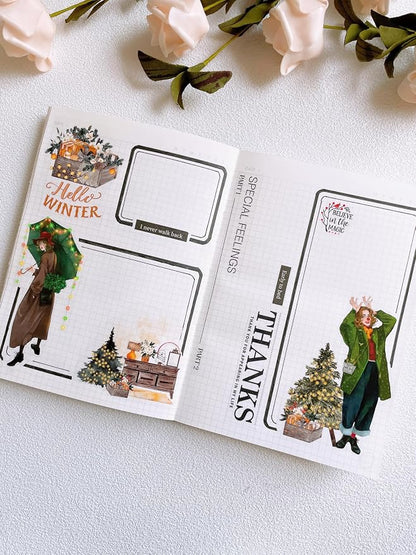 WT Fiery Dream Wide Washi Tape, Single Roll, Original Designs, Modern Fashion - Image 7