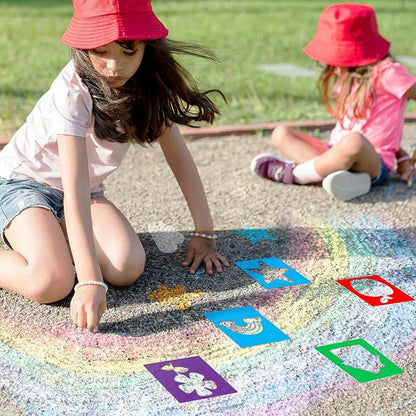 24 Pieces Stencils for Kids, Large Drawing Stencils Chalk Template, 8 Inches - Image 5