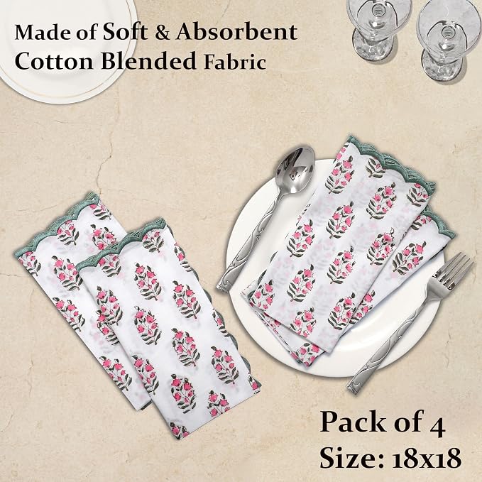 Embroidery Napkins Kitchen Towels Table Decor Table Linen Cotton Napkins Cloth - Image 2