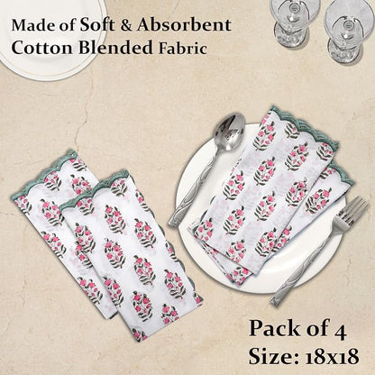 Embroidery Napkins Kitchen Towels Table Decor Table Linen Cotton Napkins Cloth - Image 2
