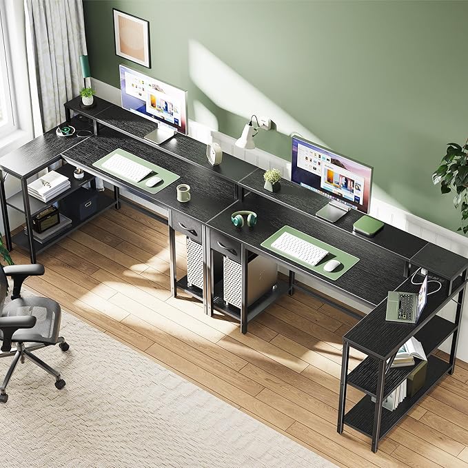 SUPERJARE 53 inch Reversible L Shaped Desk - Image 6