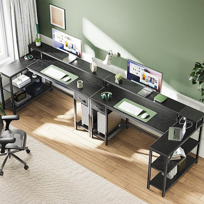 SUPERJARE 53 inch Reversible L Shaped Desk - Image 6