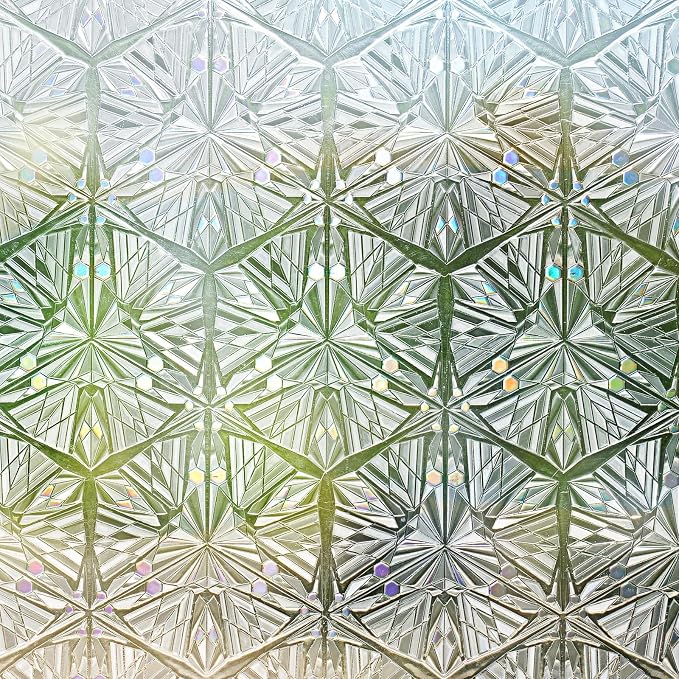 rabbitgoo Window Privacy Film Stained Glass Window Film, Decorative Stickers by rabbitgoo