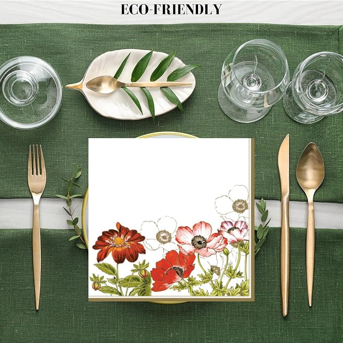 20-ct 13x13 Flowers Paper Luncheon Decoupage Napkins, 3-Ply Servilletas Printed - Image 5