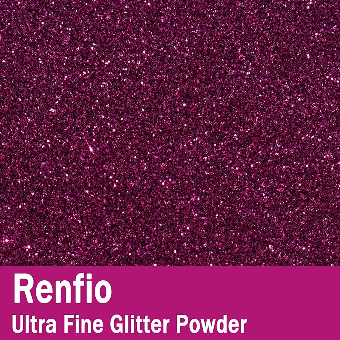 Renfio Ultra Fine Glitter Powder Metallic Resin Glitter 2.11 Oz PET Flakes - Image 2