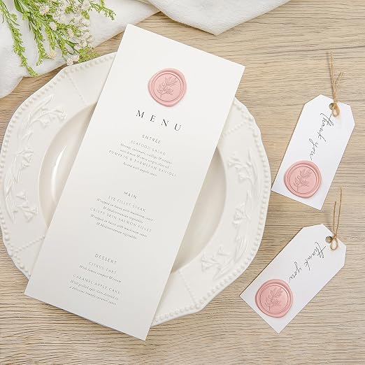 PONATIA 50 Pcs Dusty Rose Wax Seal Stickers - Image 7