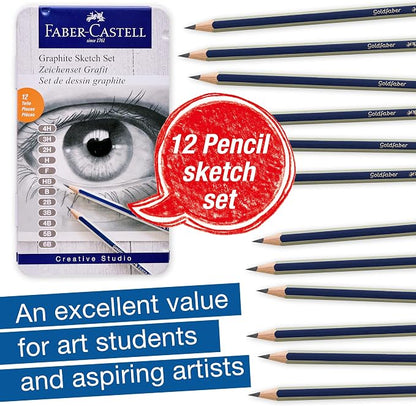 Faber-Castell Graphite Pencils Drawing Set: 12 Art Pencils - Image 2
