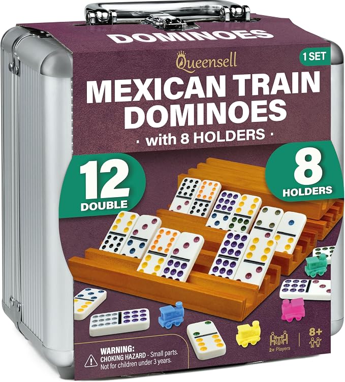 Queensell Mexican Train Dominoes Set by Queensell