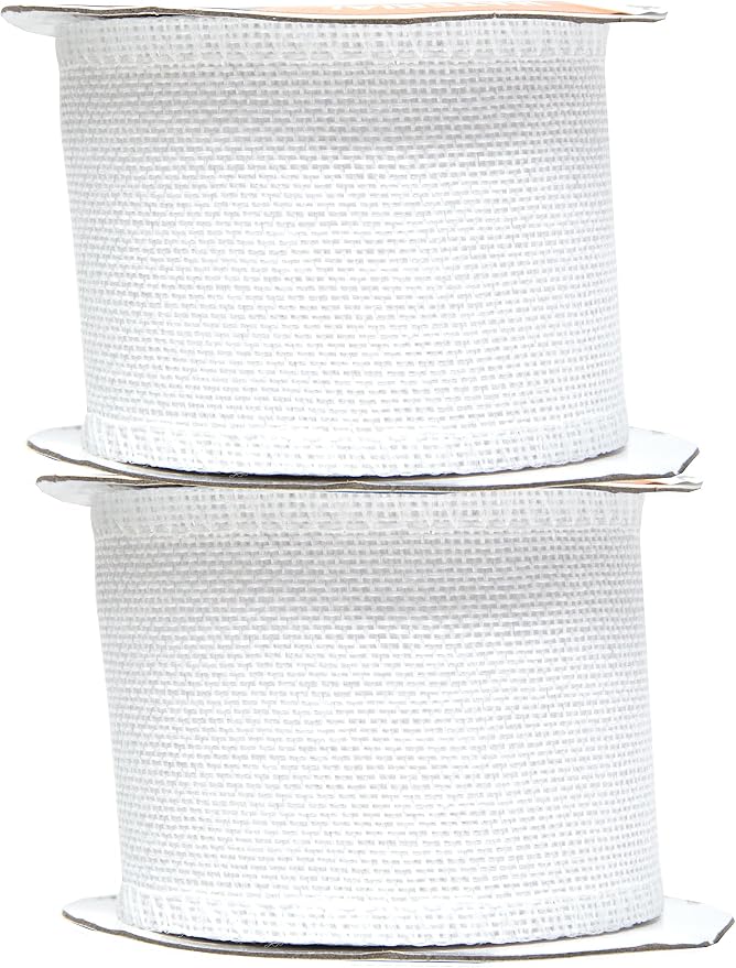 Mandala Crafts White Burlap Ribbon 2.5 Inches Wide Jute Ribbons - Image 2