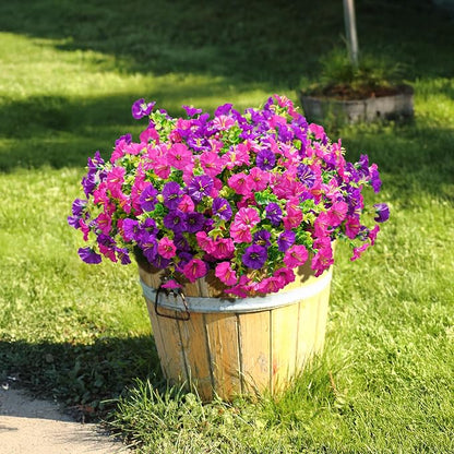 Artificial Flowers Fake Plants for Outdoors Decoration, 12 Bundles Silk Morning - Image 4