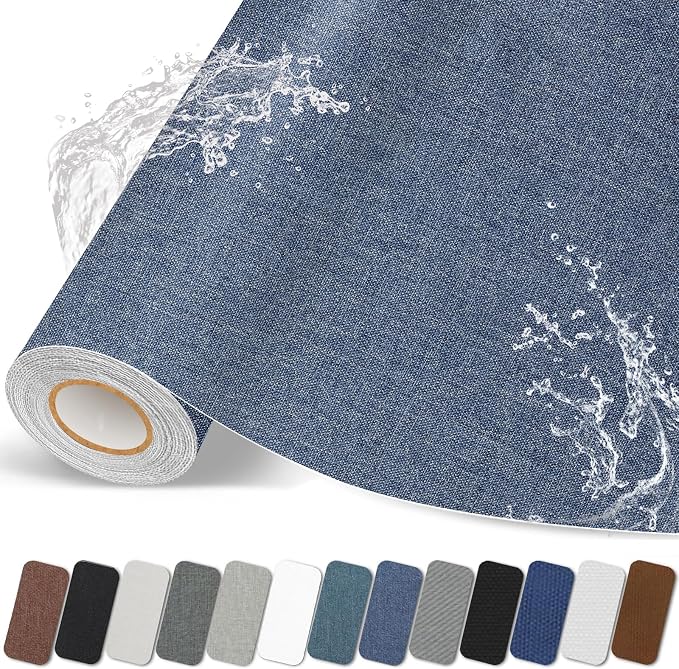Fabric Repair Patches, 17X158 inch Linen Self-Adhesive Fabric Repair Tape by CanvasRepairPatch