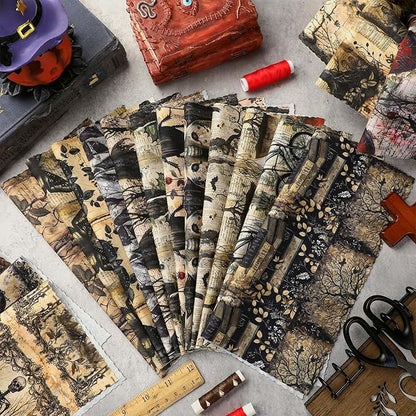 Ganeen 60 Pcs 10 x 10 Inch Vintage Halloween Quilting Fabric Squares Retro - Image 2