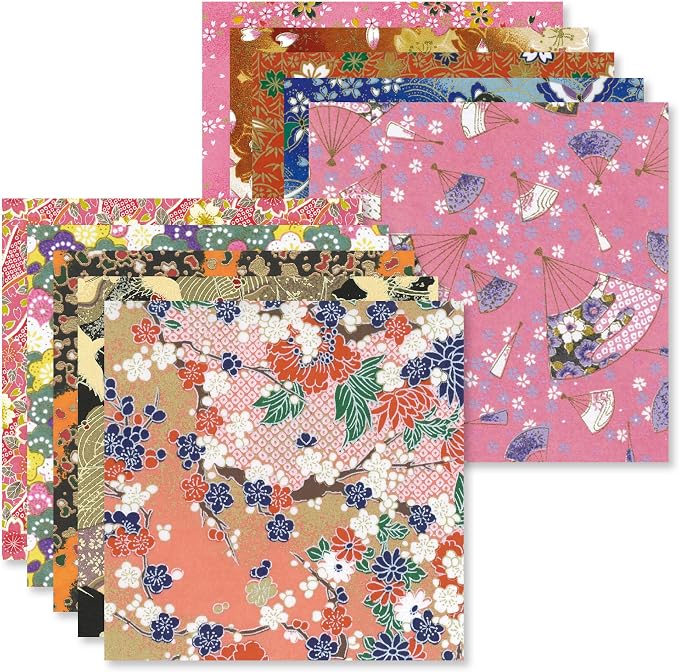 Origami Paper Kit 50 Sheets 6 Inch Square Double Sided Color 10 Vivid Sakura - Image 2