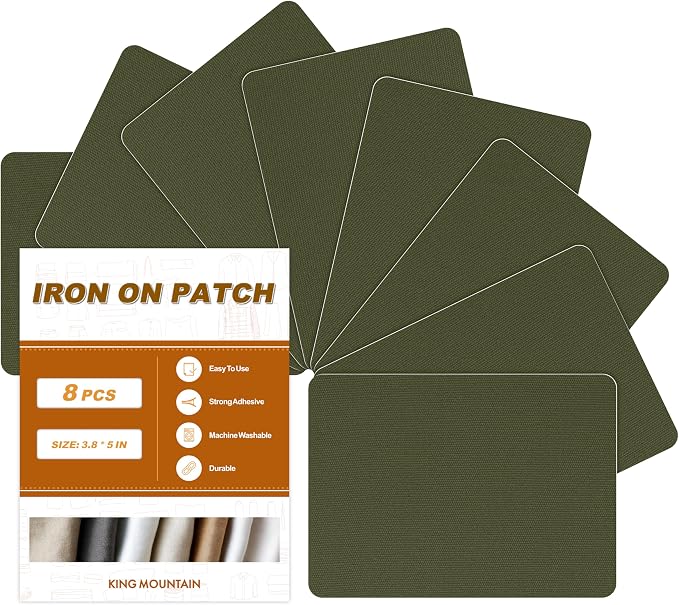 Iron on Patches, 8 Pieces Iron on Canvas Patches, Fabric Patches by ForABetterHomeLife