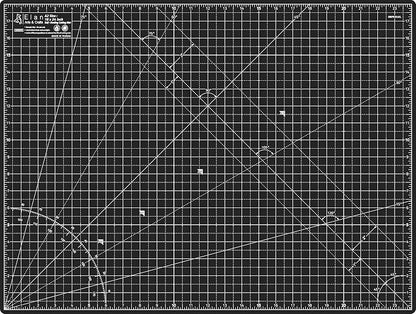 Elan Cutting Mat A2 Black & Taupe, Self Healing Cutting Mat 18x24 Inch by Elan