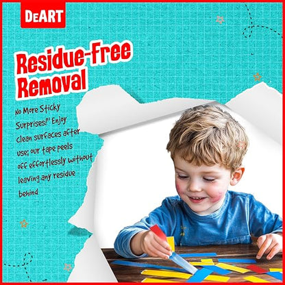 DEART Masking Tape 8 or 12 Pack 1 inch Colored Painters Tape - Image 7