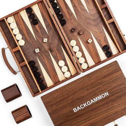 ropoda Sapele Wood Backgammon Board Game Set by ROPODA