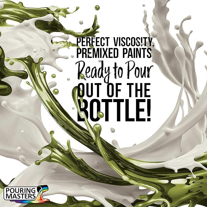 POURING MASTERS Olive Green Acrylic Ready to Pour Pouring Paint - Image 2