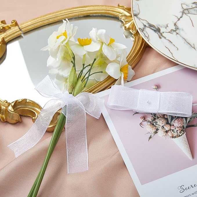 1 Inch Wide Sheer Chiffon Ribbon - Image 5