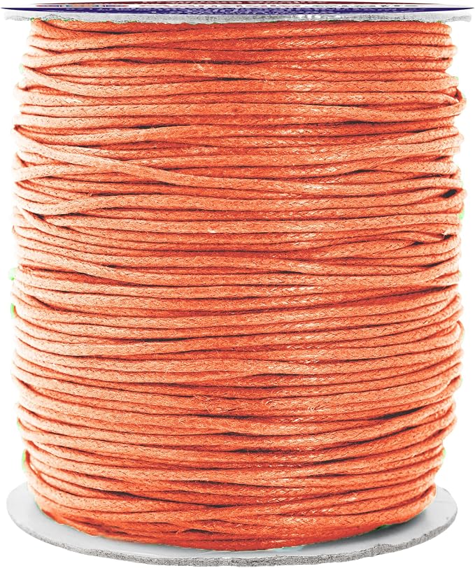 Mandala Crafts 1.5mm 109 Yards Salmon Cotton Waxed Cord by MandalaCrafts