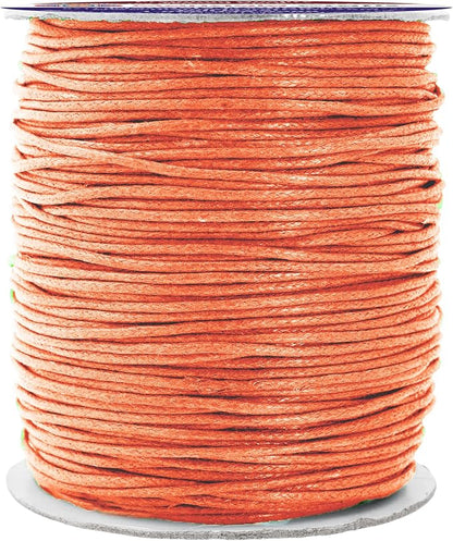 Mandala Crafts 1.5mm 109 Yards Salmon Cotton Waxed Cord by MandalaCrafts