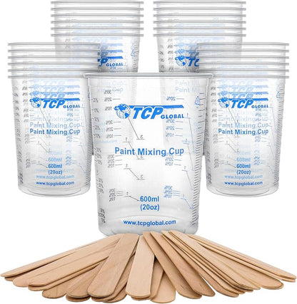 TCP Global 20 oz. Graduated Plastic Mixing Cups by TCPGlobal