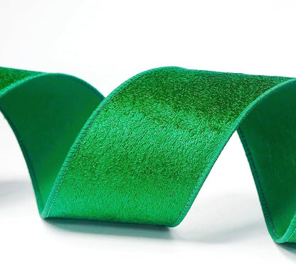 Green Velvet Ribbon 2.5 Inch x 10 Yards - Image 5