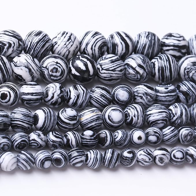 90PCS 4MM Black Malachite Beads Natural Gemstone Round Stone Beads - Image 2