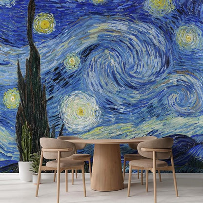 wall26 - Starry Night by Vincent Van Gogh - Dutch Impressionism - 20th Century - Image 3