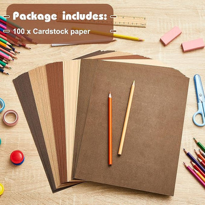 Sinmoe 100 Sheets 5 Shades Cardstock Paper 8.5 x 11 Inches 180gsm Solid Core - Image 3