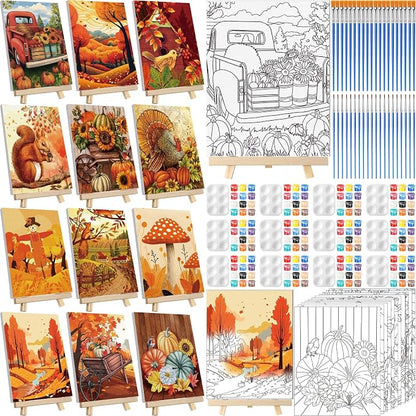 Zhanmai 12 Pack Pre Drawn Canvas by Zhanmai