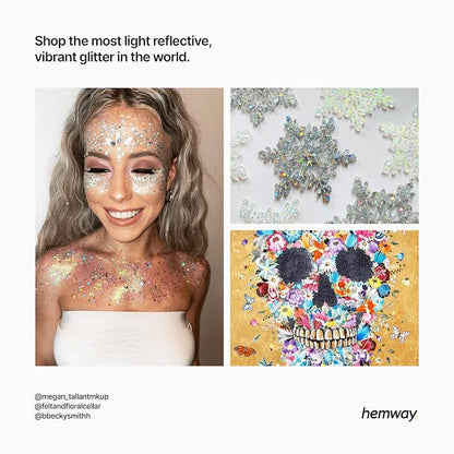 Hemway Polyurethane & Epoxy Resin Glitter 100g / 3.5oz Metallic Crystal Flake - Image 6