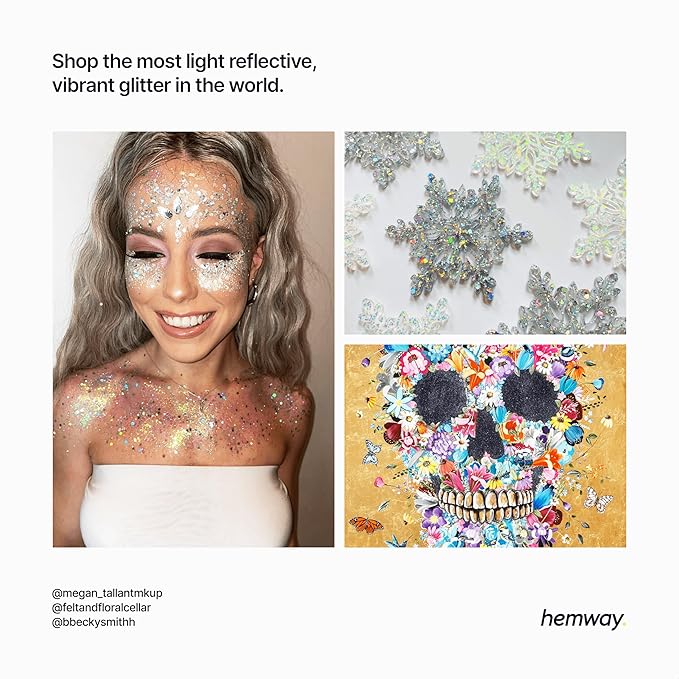Hemway Polyurethane & Epoxy Resin Glitter 100g / 3.5oz Metallic Crystal Flake - Image 6
