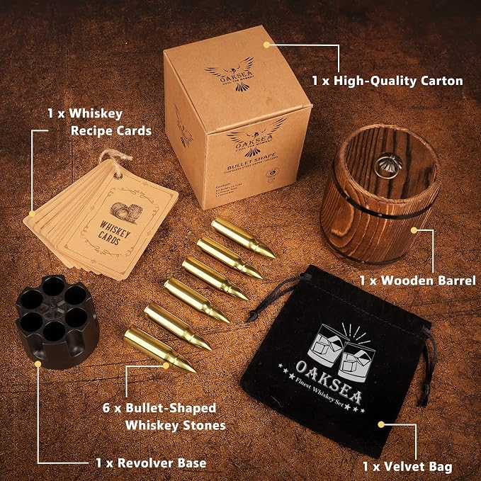 Oaksea Whiskey Stones Gifts Set - Image 5