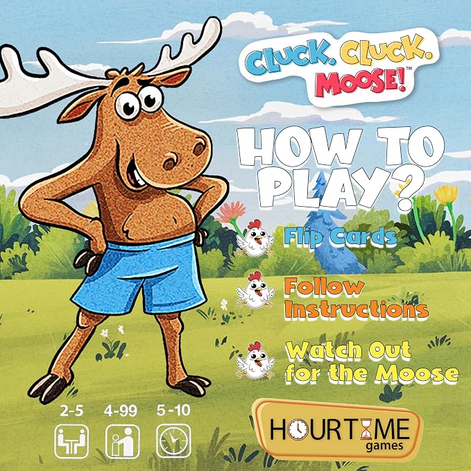 Hour Time Games Cluck Cluck Moose – Hilarious Animal-Themed Card Game - Image 2