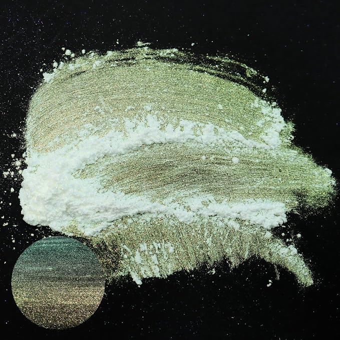 Matio Chameleon Mica Powder, 1.06oz/ 30g Silence Forest White Chrome Powder - Image 2