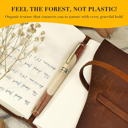 BEILUNER Luxury Wood Ballpoint Pen Writing Set, Maple-Elegant Fancy Nice Gift - Image 3