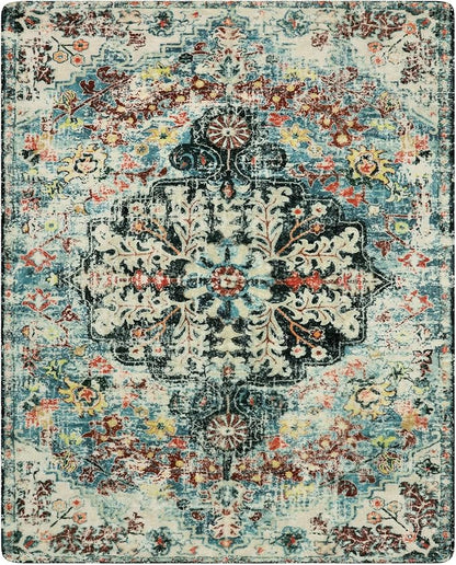 Lahome Bohemian Floral Medallion Area Rug - Image 9